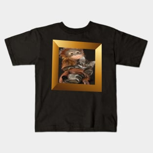 3d monkey face Kids T-Shirt